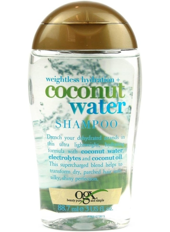 Ogx Weightless Hydration Shampoo + Coconut Water, 88.7 ml - Image 2